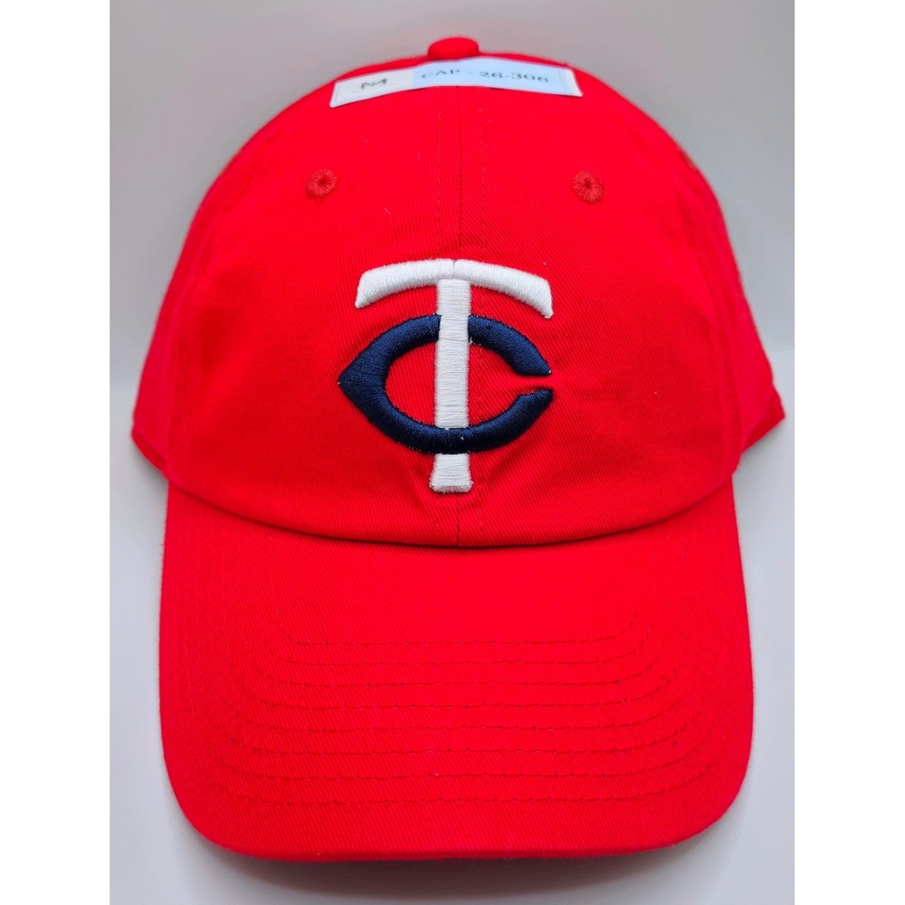 Minnesota Twins Fan Favorite MLB Baseball Hat Red TC Logo Adjustable Strapback